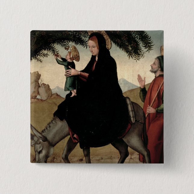 The Flight into Egypt 2 Pinback Button (Front)
