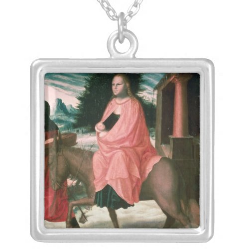 The Flight into Egypt 2 Silver Plated Necklace