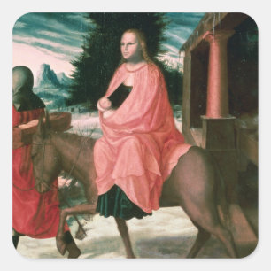 The Flight into Egypt 2 Square Sticker