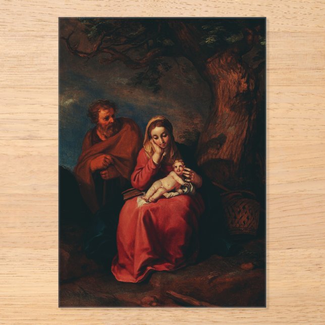The Flight into Egypt by Abraham Bloemaert  Acrylic Invitations (Front)