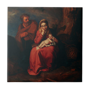 The Flight into Egypt by Abraham Bloemaert Ceramic Tile