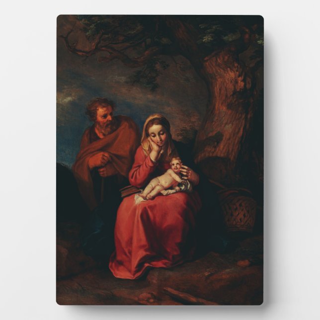 The Flight into Egypt by Abraham Bloemaert  Plaque (Front)