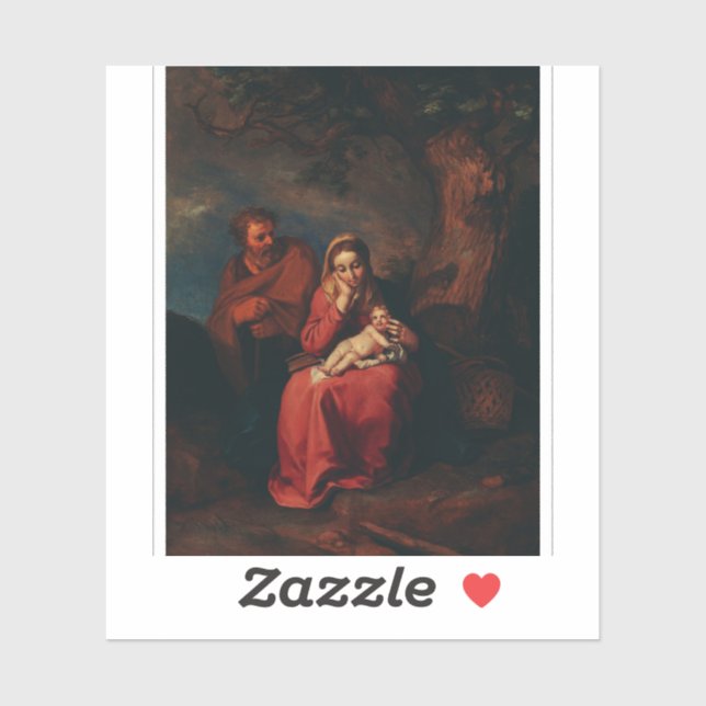 The Flight into Egypt by Abraham Bloemaert  Sticker (Sheet)