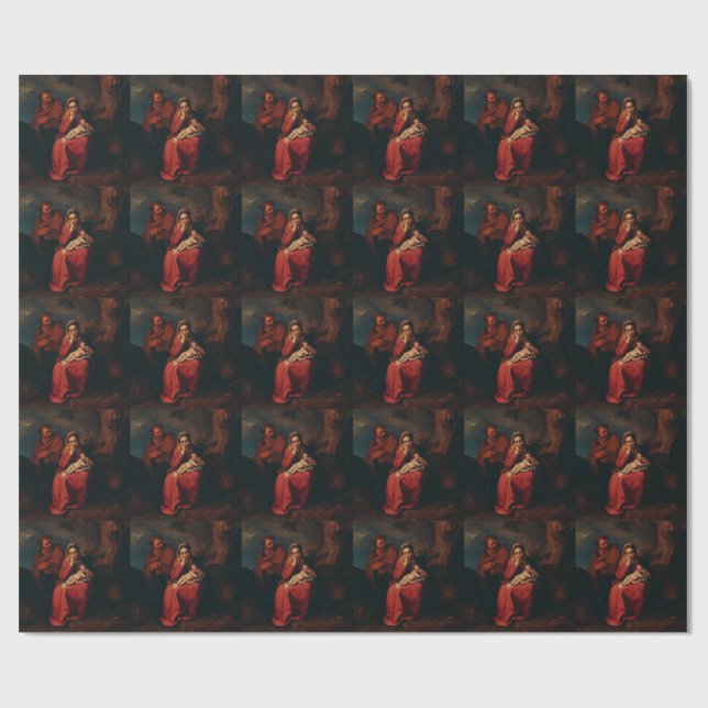 The Flight into Egypt by Abraham Bloemaert  Wrapping Paper (Flat)
