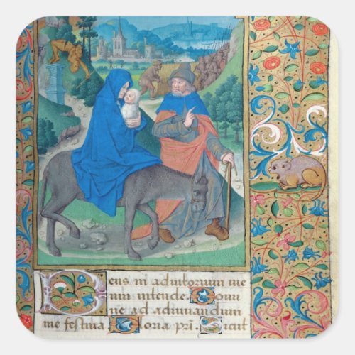 The Flight into Egypt Square Sticker