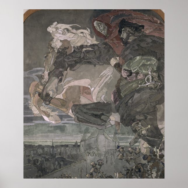 The Flight of Faust and Mephistopheles, 1896 Poster (Front)