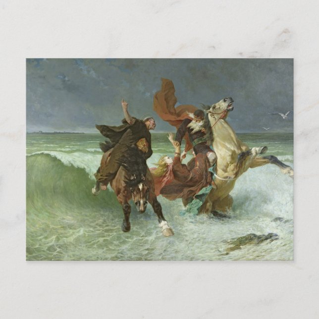 The Flight of Gradlon Mawr  c.1884 Postcard (Front)
