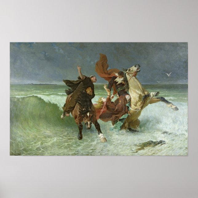 The Flight of Gradlon Mawr  c.1884 Poster (Front)