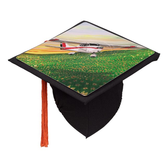 The Flight Of Sunflowers Graduation Cap Topper (Angled)