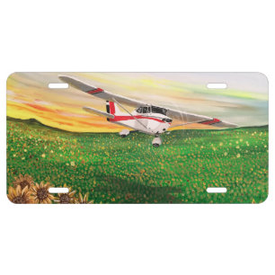 The Flight Of Sunflowers License Plate