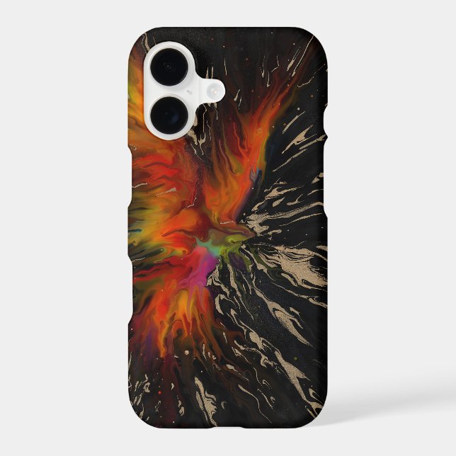 The Flight of the Phoenix – Fiery Abstract Rebirth iPhone Case (Back)