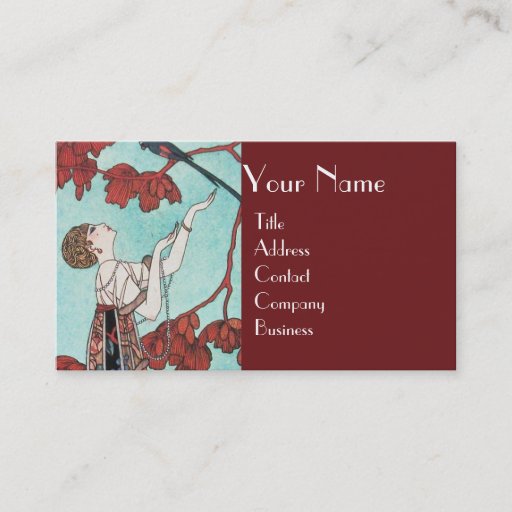 Customizable THE FLIGHTY BIRD ,BEAUTY FASHION DESIGNER BUSINESS CARDS