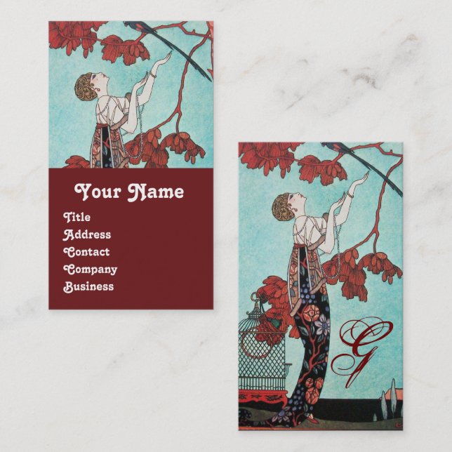 THE FLIGHTY BIRD ,BEAUTY FASHION DESIGNER BUSINESS CARD (Front/Back)