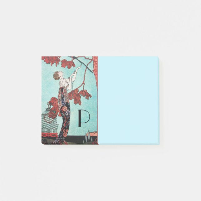 THE FLIGHTY BIRD ,BEAUTY FASHION DESIGNER POST-IT NOTES (Front)