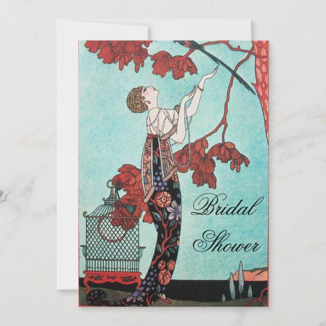 THE FLIGHTY BIRD BRIDAL SHOWER PARTY INVITATION (Front)