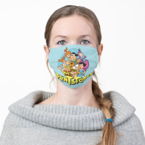 The Flintstones and Rubbles Family Graphic Adult Cloth Face Mask