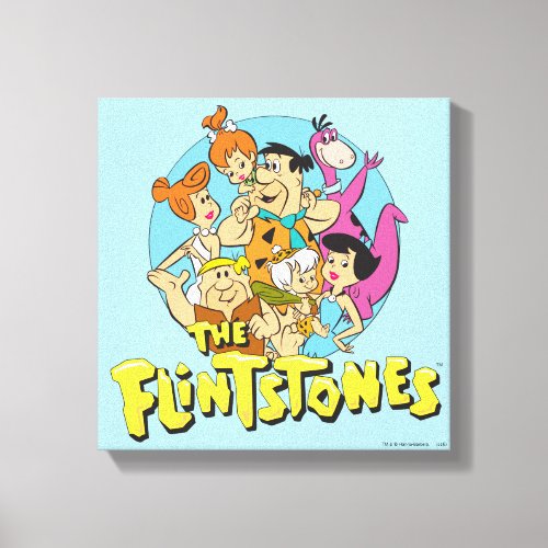 The Flintstones and Rubbles Family Graphic Canvas Print