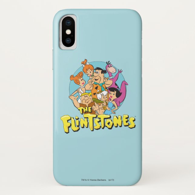 The Flintstones and Rubbles Family Graphic Case-Mate iPhone Case (Back)