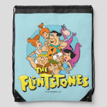 The Flintstones and Rubbles Family Graphic Drawstring Bag