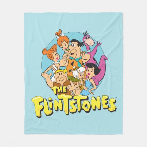 The Flintstones and Rubbles Family Graphic Fleece Blanket