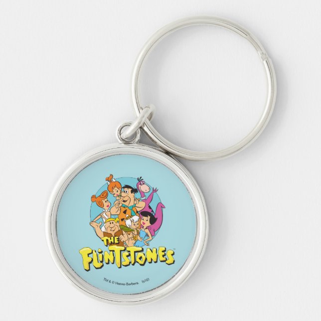 The Flintstones and Rubbles Family Graphic Keychain (Front)
