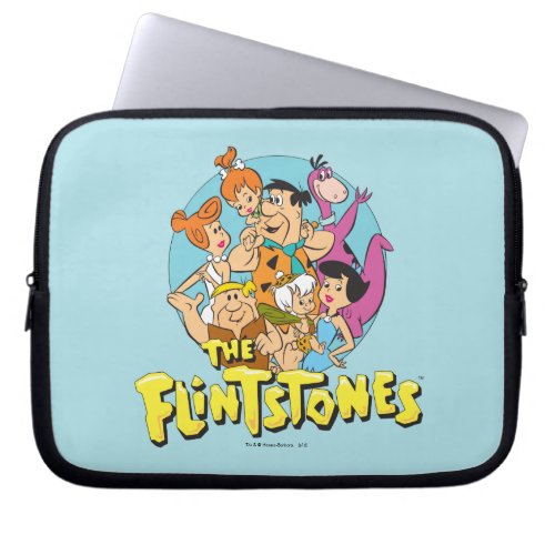 The Flintstones and Rubbles Family Graphic Laptop Sleeve
