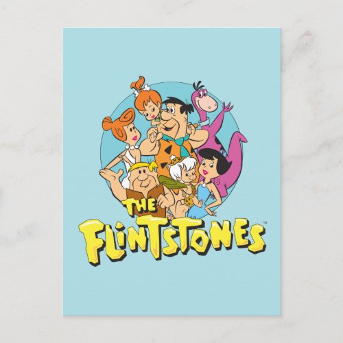 The Flintstones and Rubbles Family Graphic Postcard