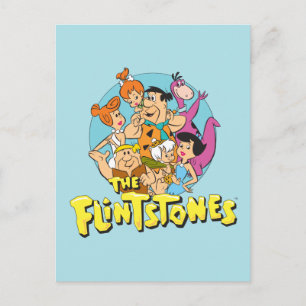 The Flintstones and Rubbles Family Graphic Postcard