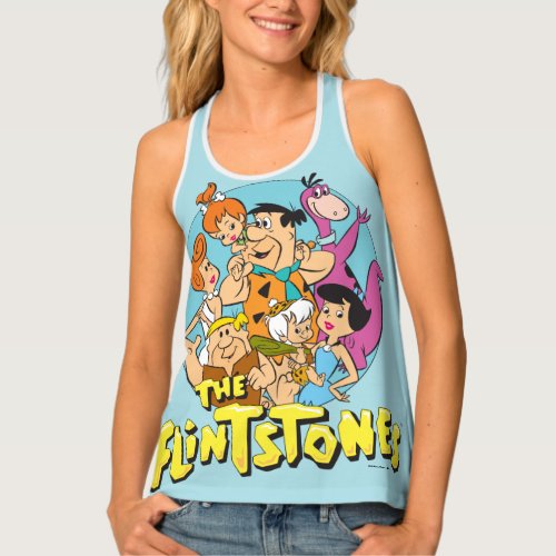 The Flintstones and Rubbles Family Graphic Tank Top