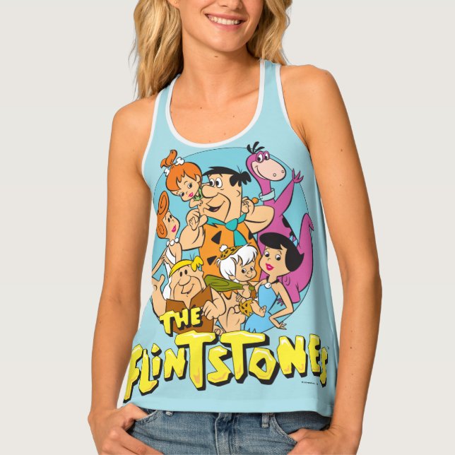 The Flintstones and Rubbles Family Graphic Tank Top (Front)