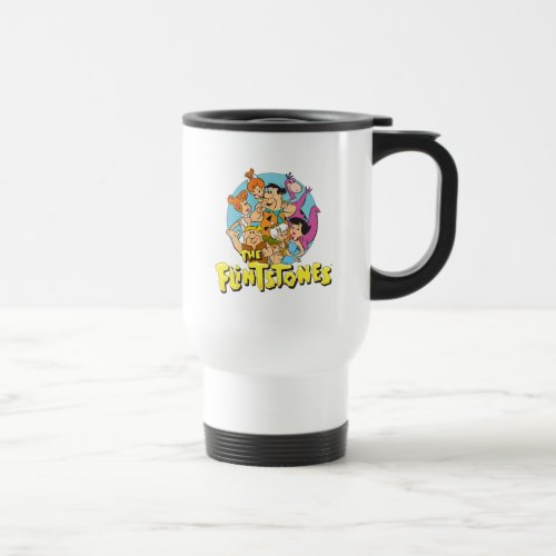 The Flintstones and Rubbles Family Graphic Travel Mug
