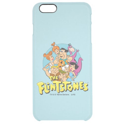 The Flintstones and Rubbles Family Graphic Clear iPhone 6 Plus Case