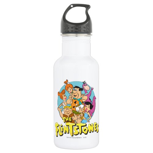 The Flintstones and Rubbles Family Graphic Water Bottle