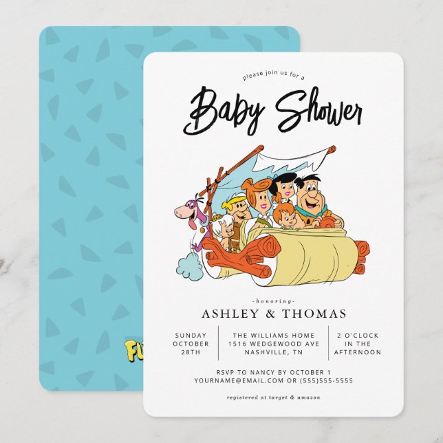 The Flintstones Baby Shower Invitation (Front/Back)