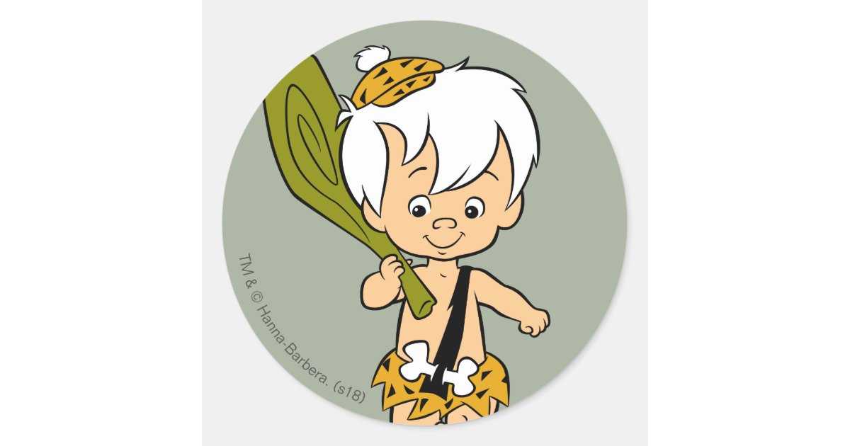 The Flintstones | Bamm-Bamm Rubble Classic Round Sticker | Zazzle