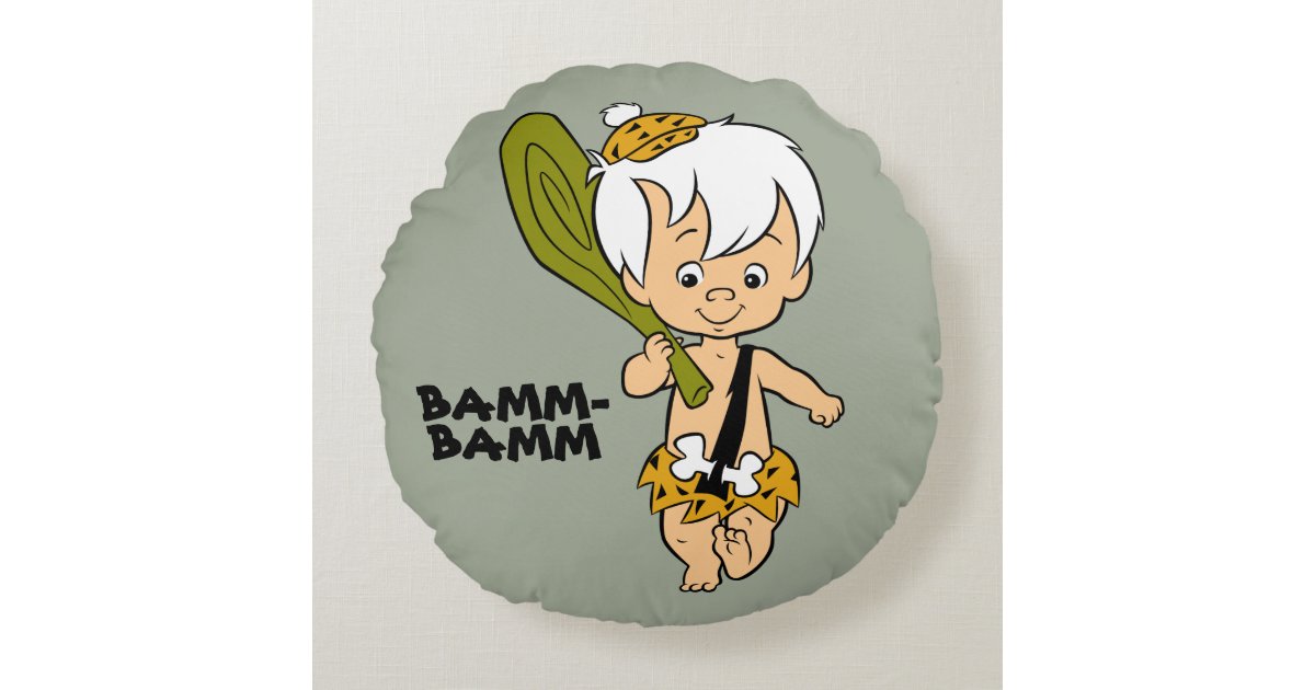 The Flintstones Bamm Bamm Rubble Round Pillow