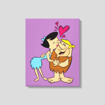 The Flintstones | Betty Kissing Barney Canvas Print