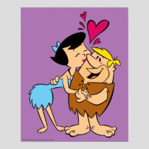 The Flintstones | Betty Kissing Barney Poster