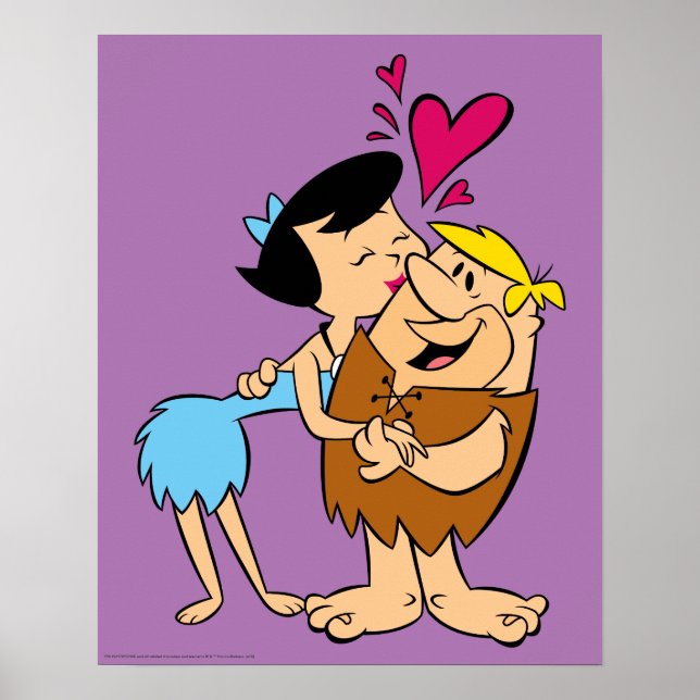 The Flintstones | Betty Kissing Barney Poster (Front)