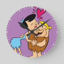 The Flintstones | Betty Kissing Barney Round Clock