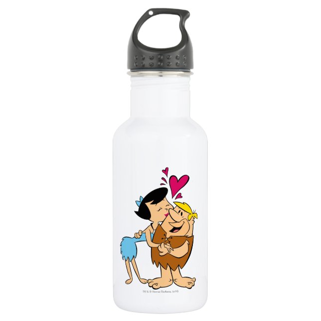 The Flintstones | Betty Kissing Barney Stainless Steel Water Bottle (Front)