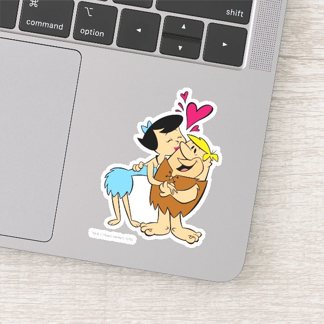 The Flintstones | Betty Kissing Barney Sticker (Detail)