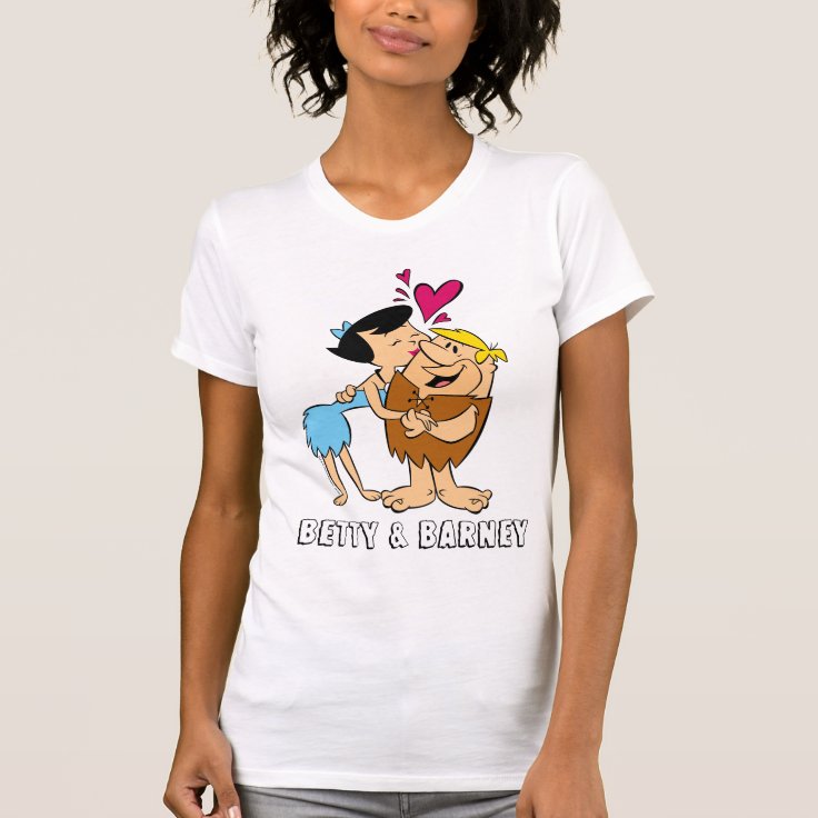 The Flintstones Betty Kissing Barney T Shirt Zazzle 3447