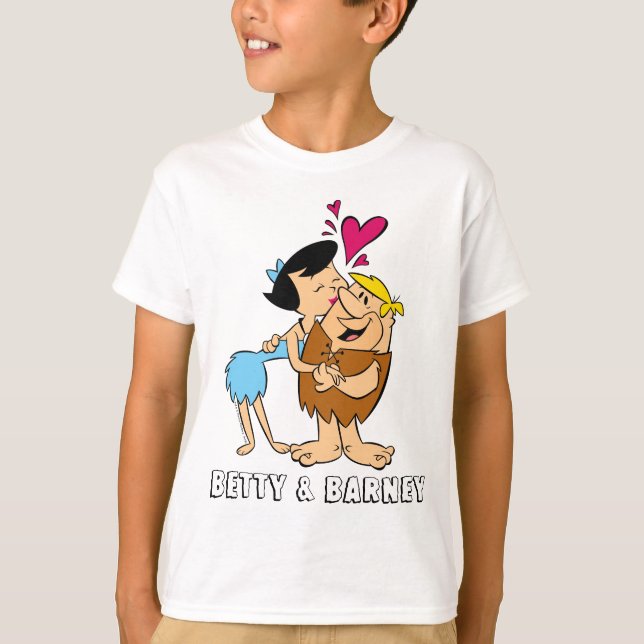 The Flintstones | Betty Kissing Barney T-Shirt (Front)