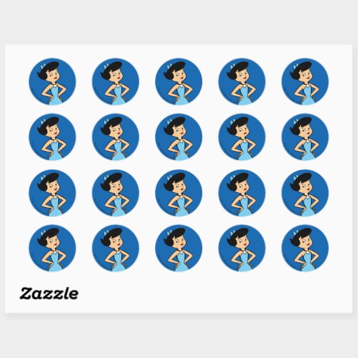 The Flintstones Betty Rubble Classic Round Sticker Zazzle 8674