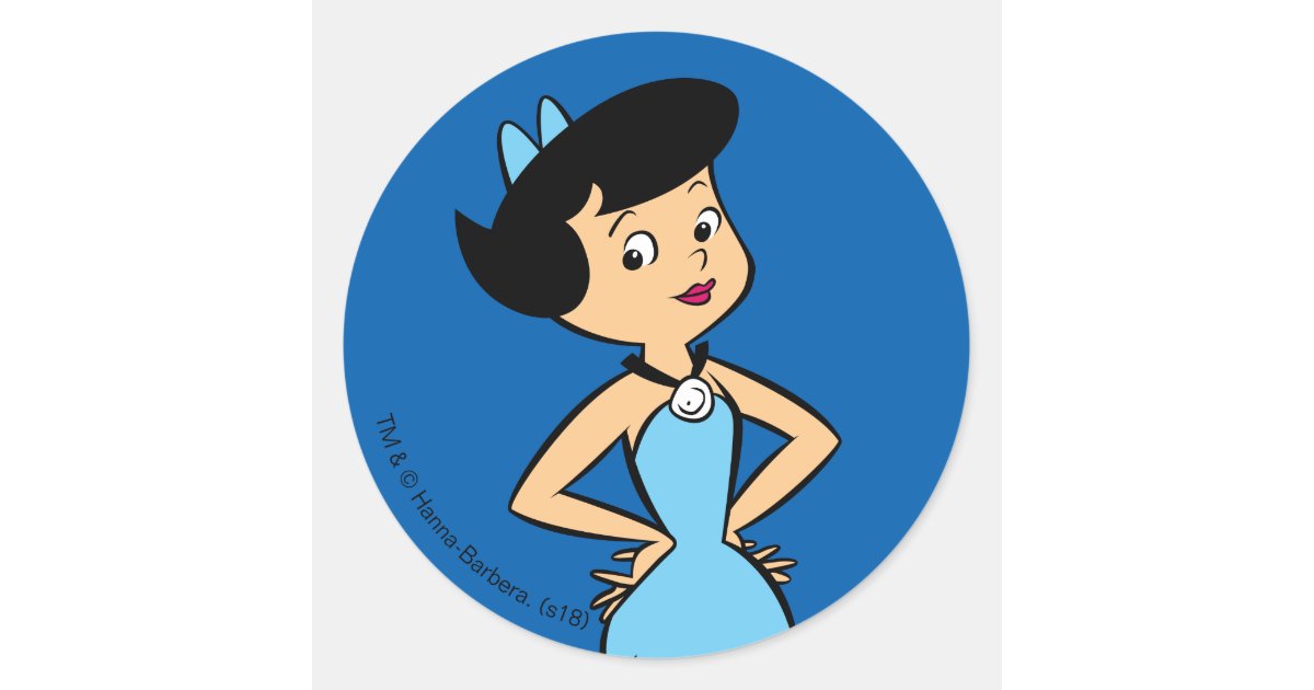 The Flintstones, Betty Rubble Classic Round Sticker