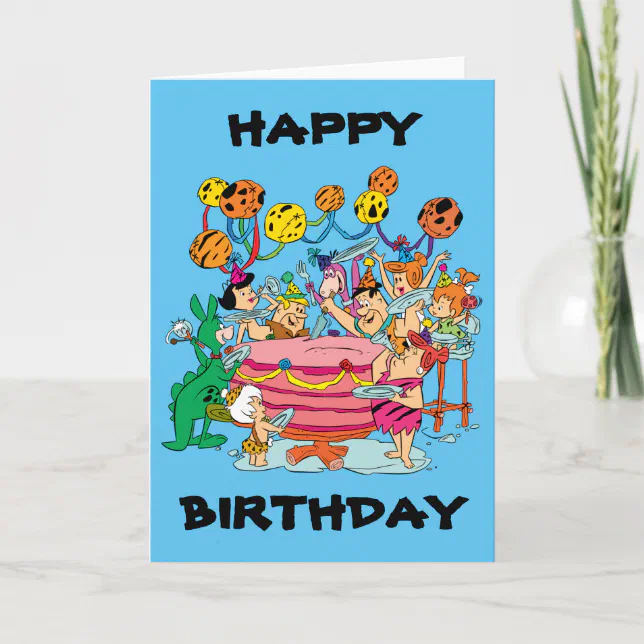 The Flintstones | Birthday Party Card | Zazzle