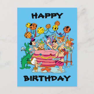 The Flintstones | Birthday Party Invitation Postcard