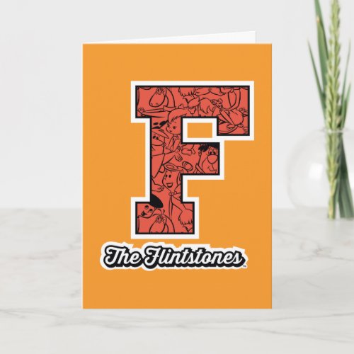 The Flintstones  Collegiate Style Monogram Card