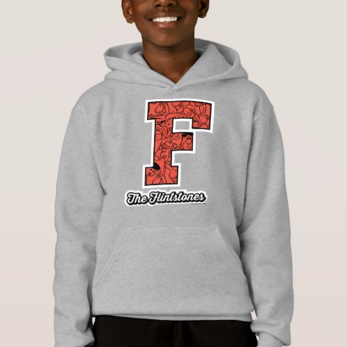 The Flintstones  Collegiate Style Monogram Hoodie